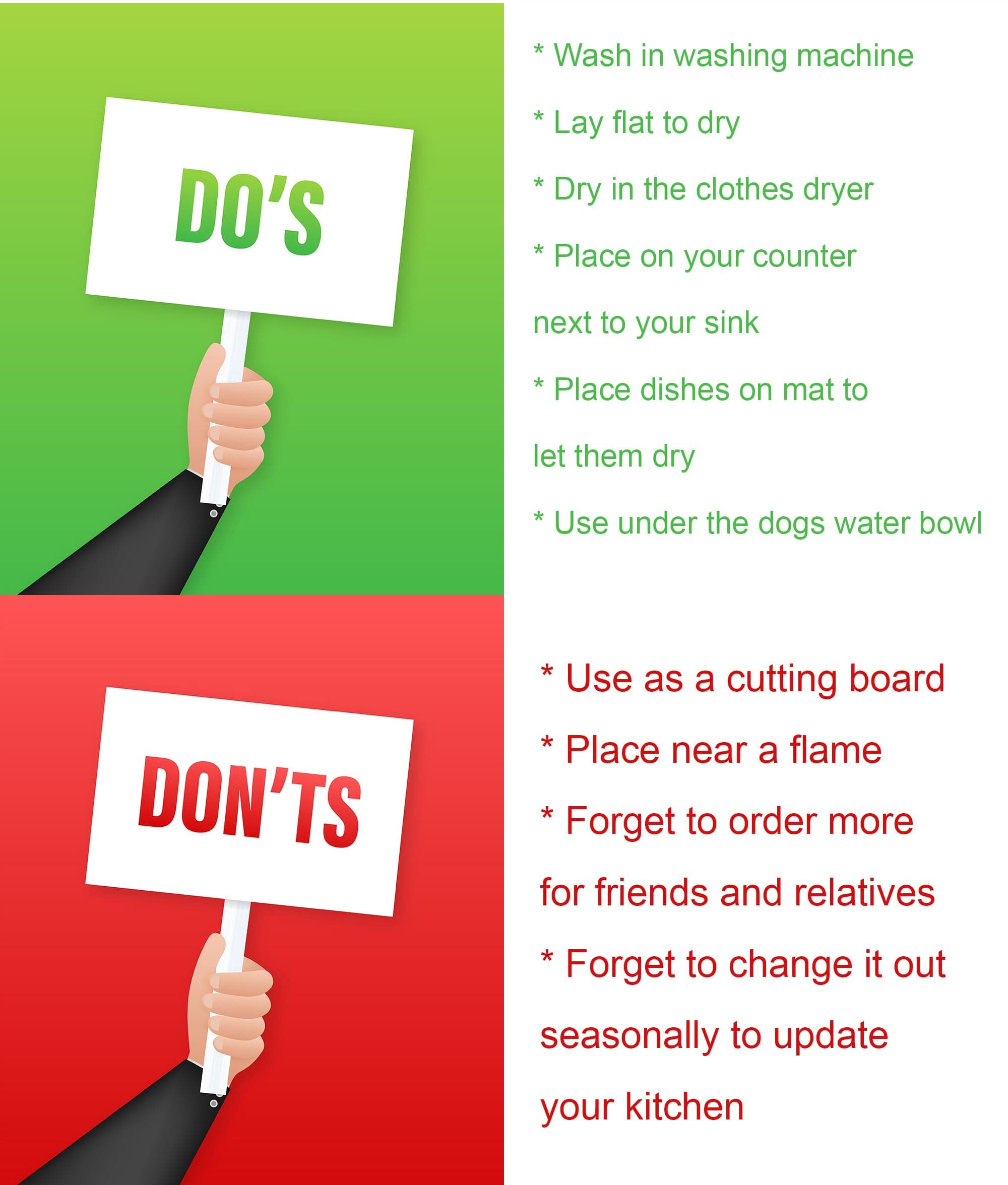 Caroline's Treasures CK1280DDM Fawn Pug Spring Dish Drying Mat Absorbent Dish Dr - Thumbnail 6