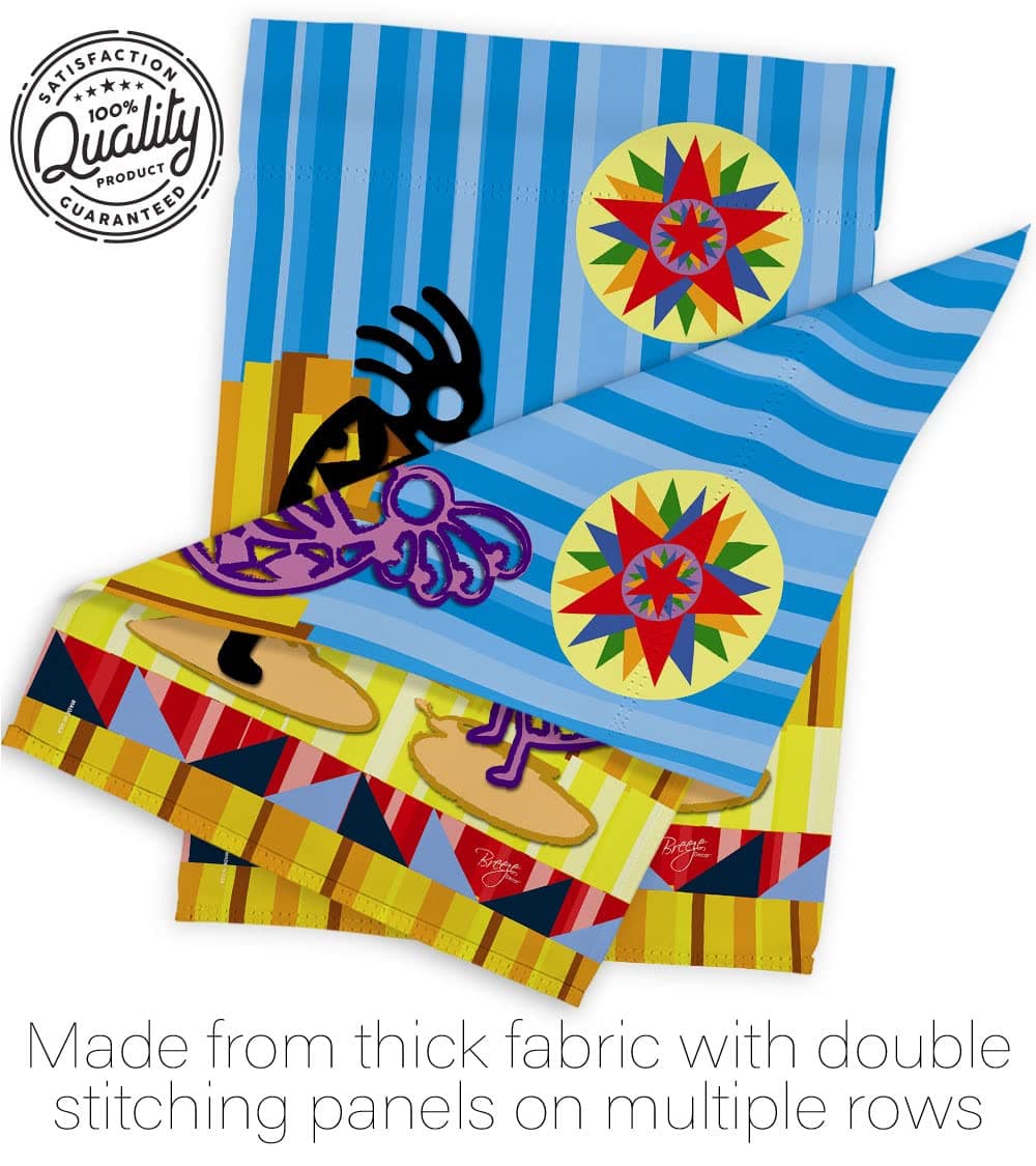 Breeze Decor SW-H-115079-IP Kokopelli Dream Decorative Vertical House Flag, 28" - Thumbnail 7