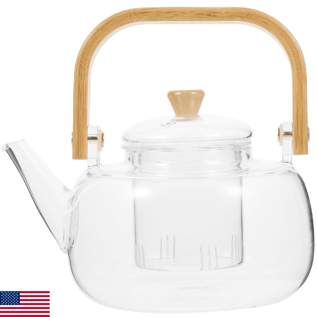 Glass Teapot with Infuser, 34oz Stovetop Safe, Loose Leaf Borosilicate Tea Kettl - Image 1