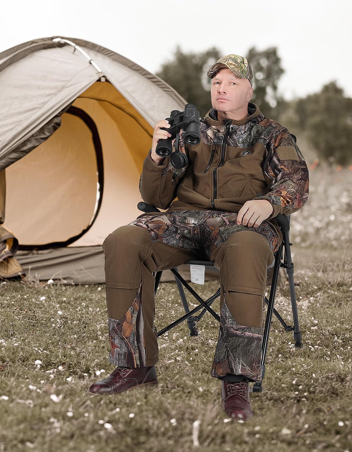 KEMIMOTO Portable Lightweight Folding Camping Chair, 4 Legs Adjustable Height, 2 - Thumbnail 2