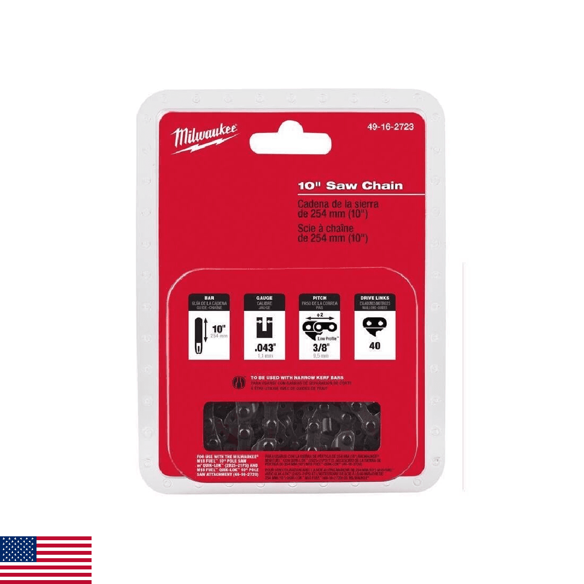 Milwaukee Electric - 10 Saw Chain - Image 1