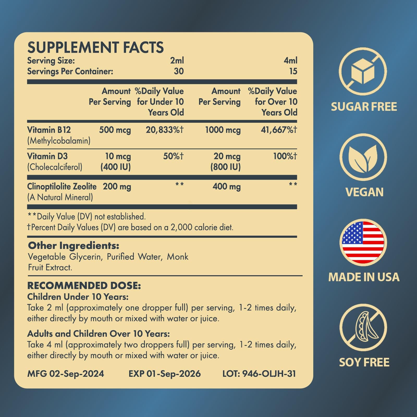 Itharoventis Zeolite Drops for Kids and Adults, Zeolite Clinoptilolite Liquid wi - Thumbnail 2