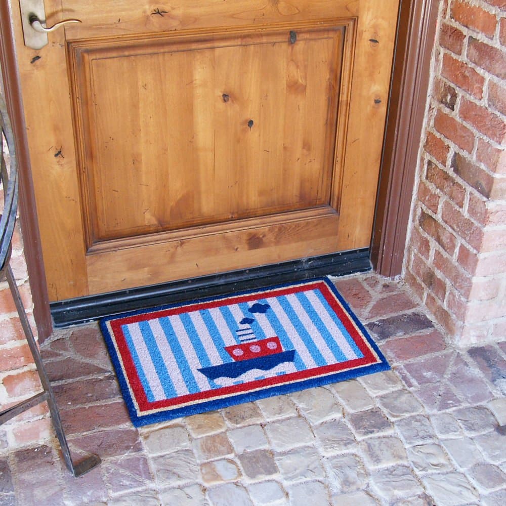 Rubber-Cal 10-106-049 Welcome Aboard Mat Doormat 18x30 Tan - Thumbnail 4
