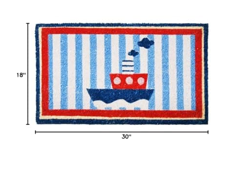 Rubber-Cal 10-106-049 Welcome Aboard Mat Doormat 18x30 Tan - Thumbnail 3