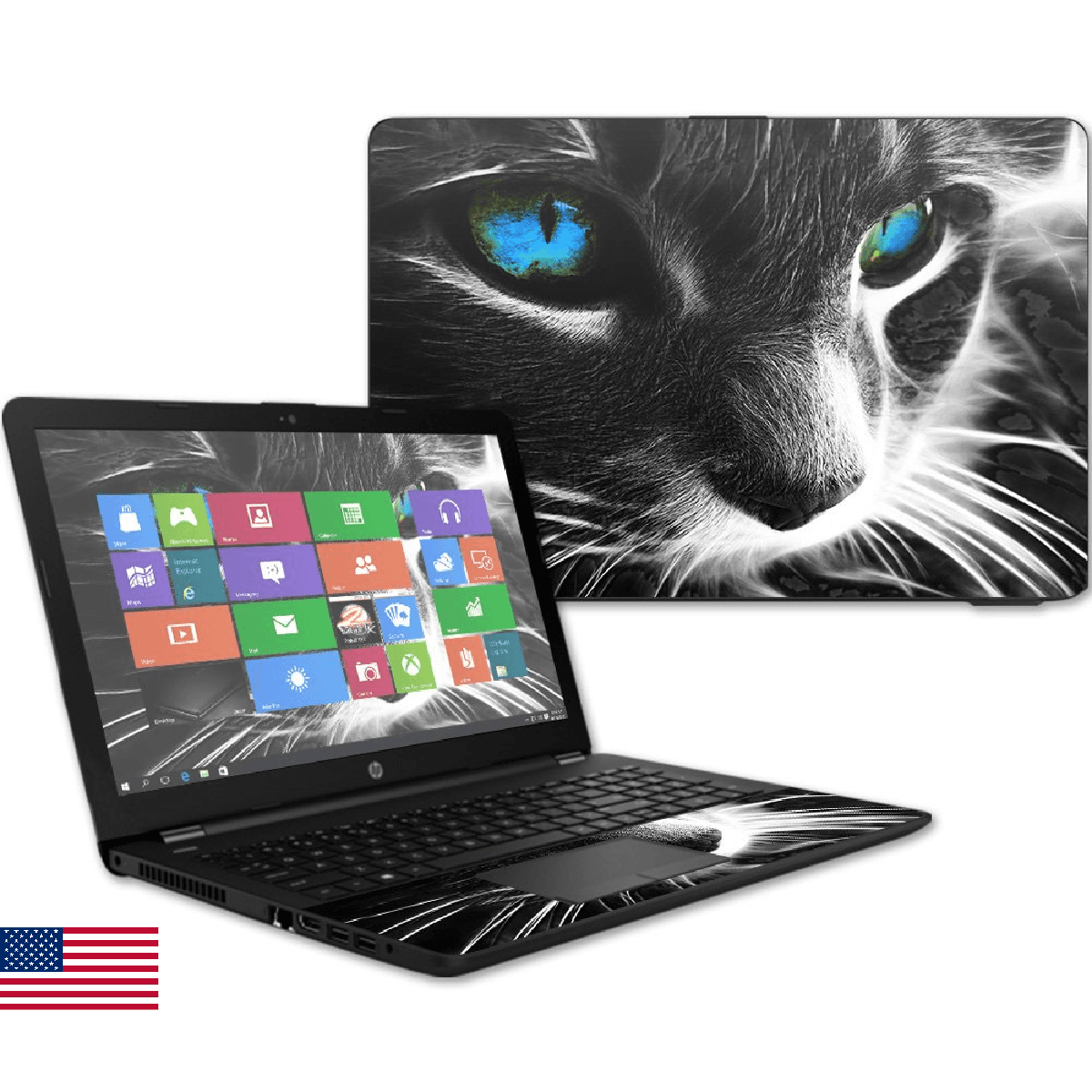 MightySkins Skin Compatible With HP 15t Laptop 15.6" (2017) - Cat | Protective, - Image 1