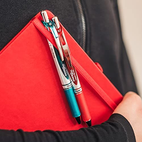 Pentel EnerGel Pearl RTX 0.7mm Black Ink Pen Box of 12 BL77PWP-A - Thumbnail 12