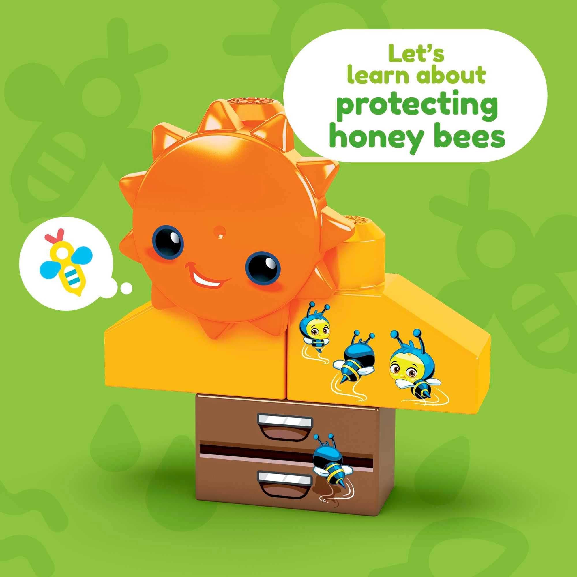 Mega Bloks Fisher-Price Toddler Building Blocks Toy Set, Green Town Grow & Prote - Thumbnail 5