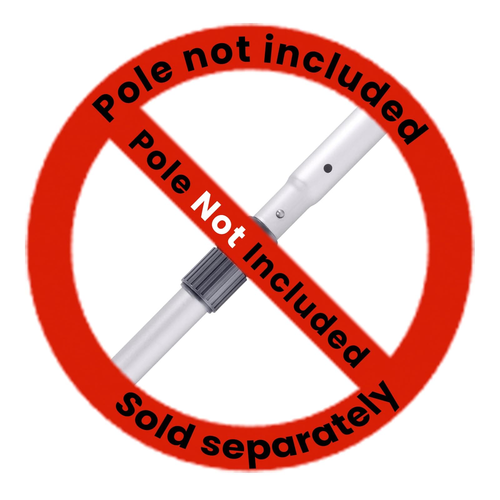 Sepetrel Deluxe Pool Cleaning Kit: 2 Brush Heads, 2 Skimmers - NO Pole - Thumbnail 3