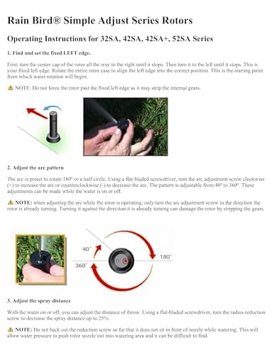 Rain Bird 42SASPG 42SA Gear Drive Rotor Lawn Garden Sprinkler Heavy Duty Green S - Thumbnail 10