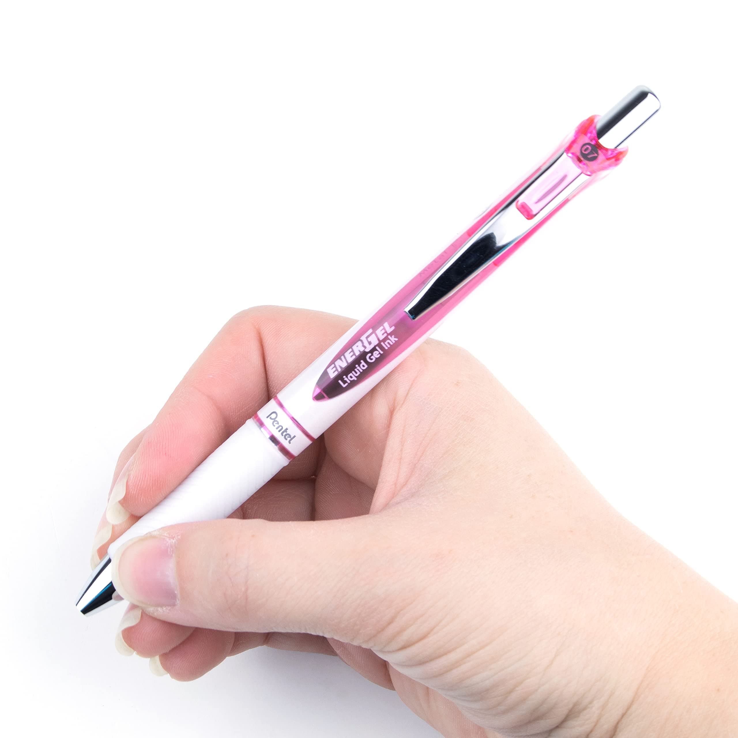 Pentel EnerGel Pearl RTX 0.7mm Black Ink Pen Box of 12 BL77PWP-A - Thumbnail 5