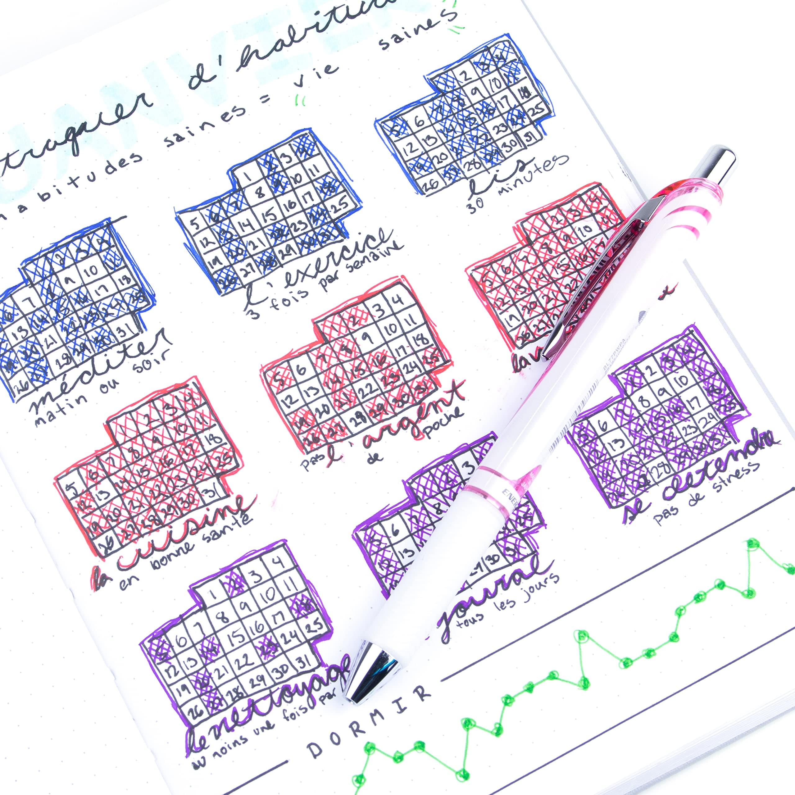 Pentel EnerGel Pearl RTX 0.7mm Black Ink Pen Box of 12 BL77PWP-A - Thumbnail 4