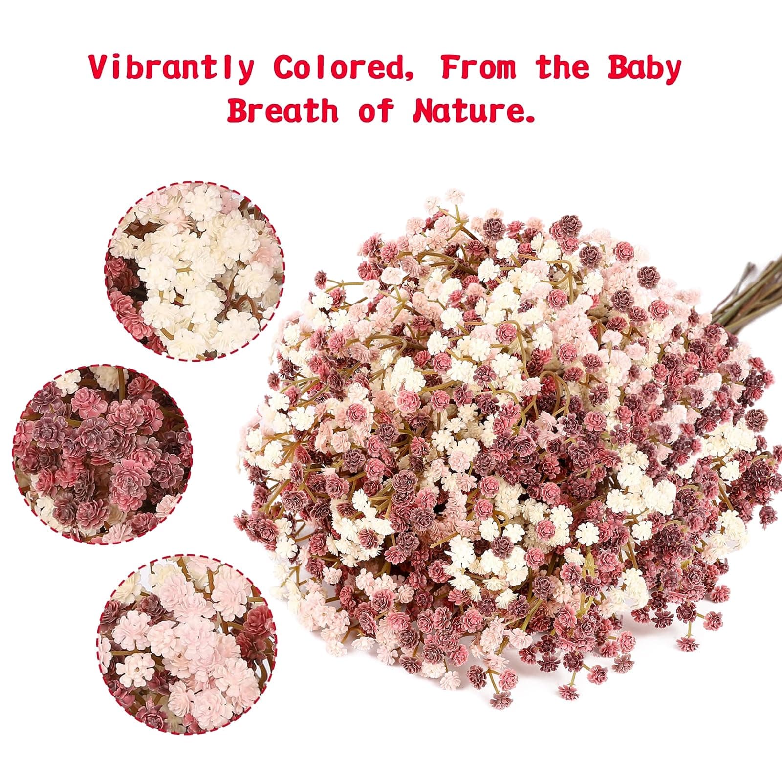 N&T NIETING Babys Breath Artificial Flowers Bulk, 24Pcs Fake Gypsophila Bouquet - Thumbnail 7