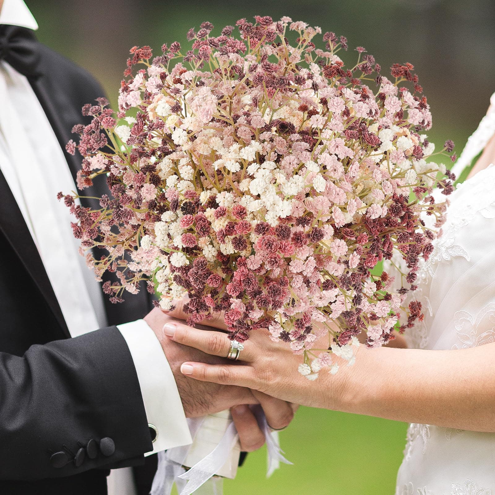 N&T NIETING Babys Breath Artificial Flowers Bulk, 24Pcs Fake Gypsophila Bouquet - Thumbnail 3
