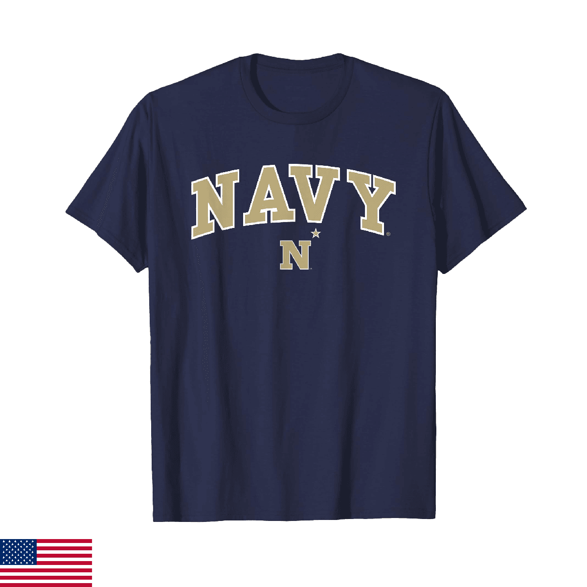 Navy Midshipmen Arch Over Team Color Officially Licensed T-Shirt - Image 1