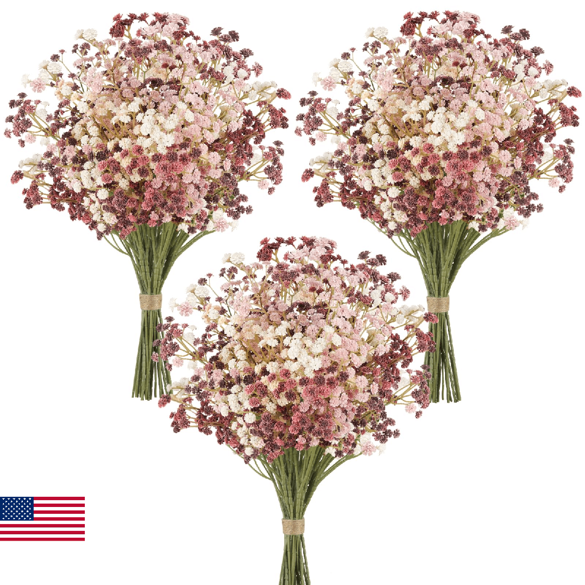 N&T NIETING Babys Breath Artificial Flowers Bulk, 24Pcs Fake Gypsophila Bouquet - Image 1