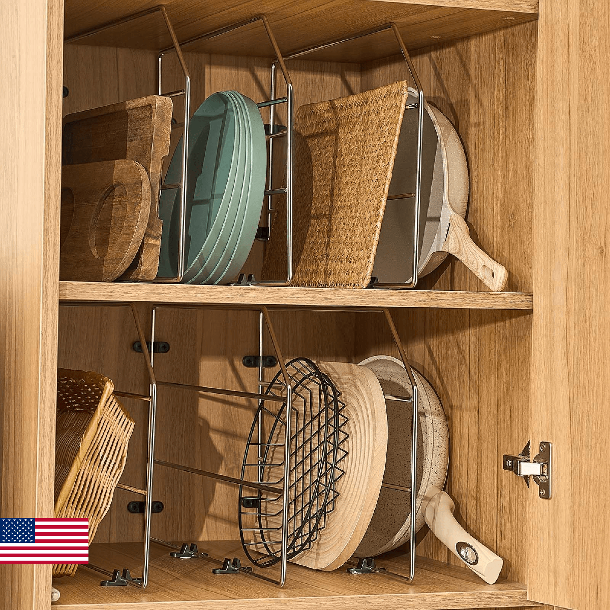 Blulu 6 Pcs Baking Sheet Organizer 12" x 20" Tray Dividers for Cabinets Kitchen - Image 1