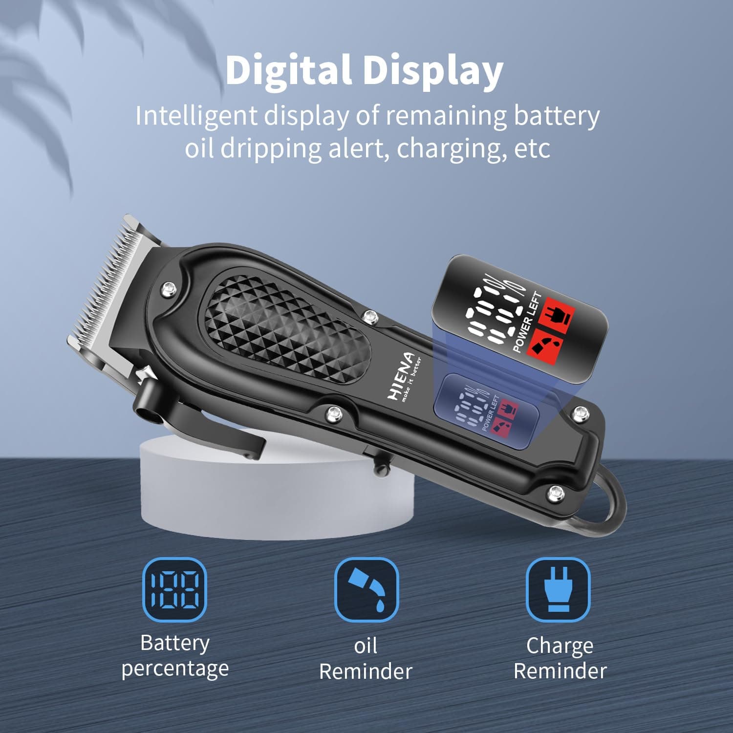 HIENA PRO Professional Hair Clipper Set for Men, Cordless Barber Clippers Set an - Thumbnail 4