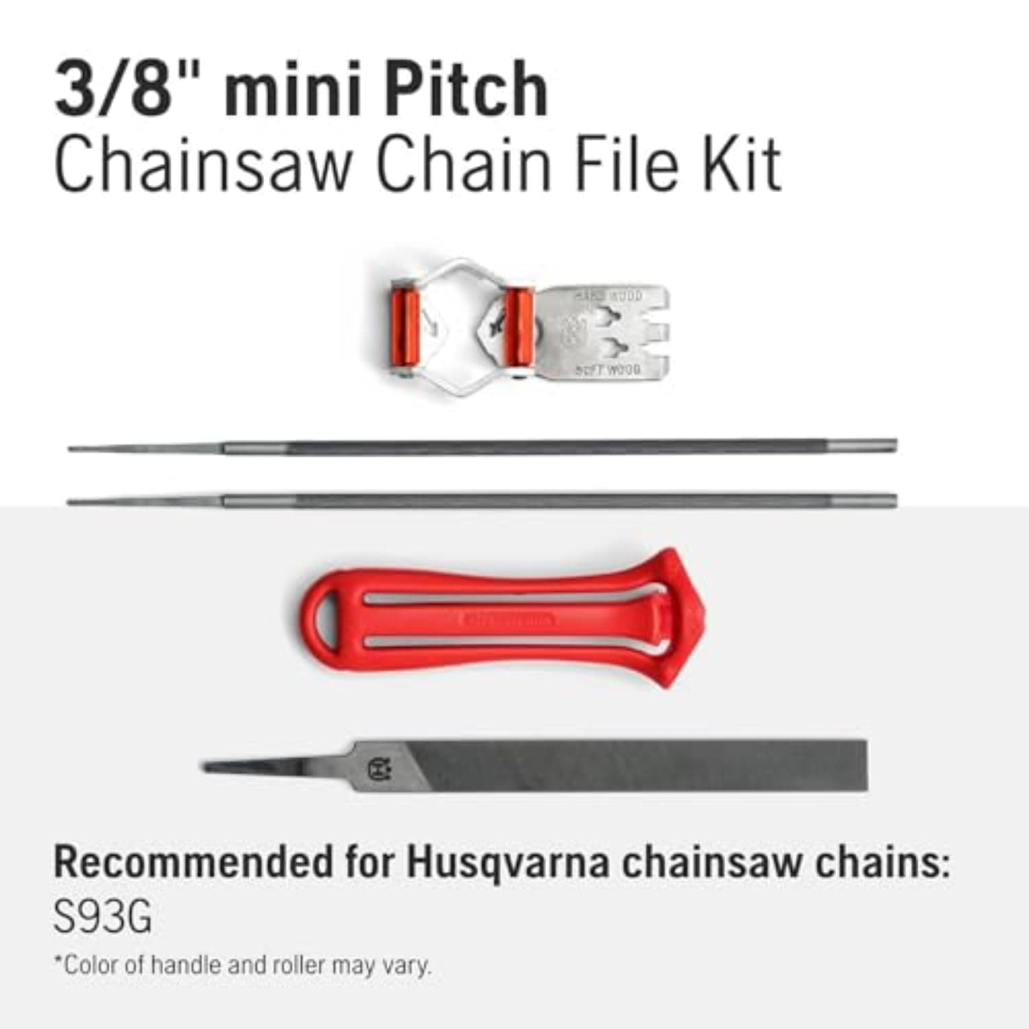 Husqvarna X-Cut S93G Chainsaw File Kit for 3/8" mini Pitch Chainsaw Chains, Shar - Thumbnail 2