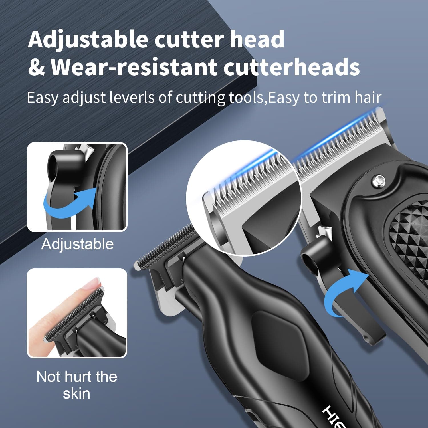 HIENA PRO Professional Hair Clipper Set for Men, Cordless Barber Clippers Set an - Thumbnail 2