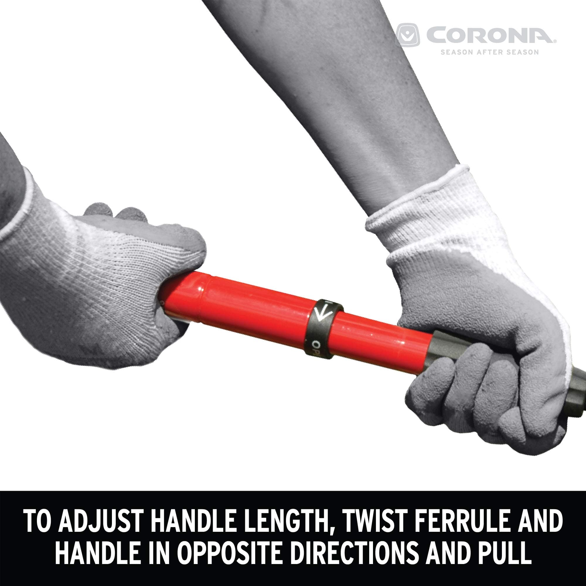 Corona GT 3070 Extendable Handle Cultivator, Yellow, 18"-32" for Raised Beds - Thumbnail 6