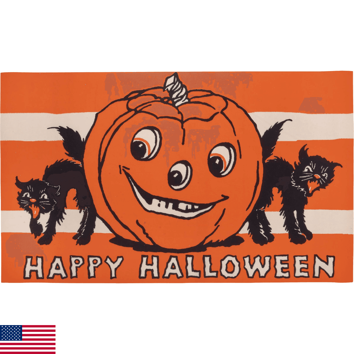 Primitives by Kathy Rug - Happy Halloween, displaying a Vintage Design of a Jack - Image 1