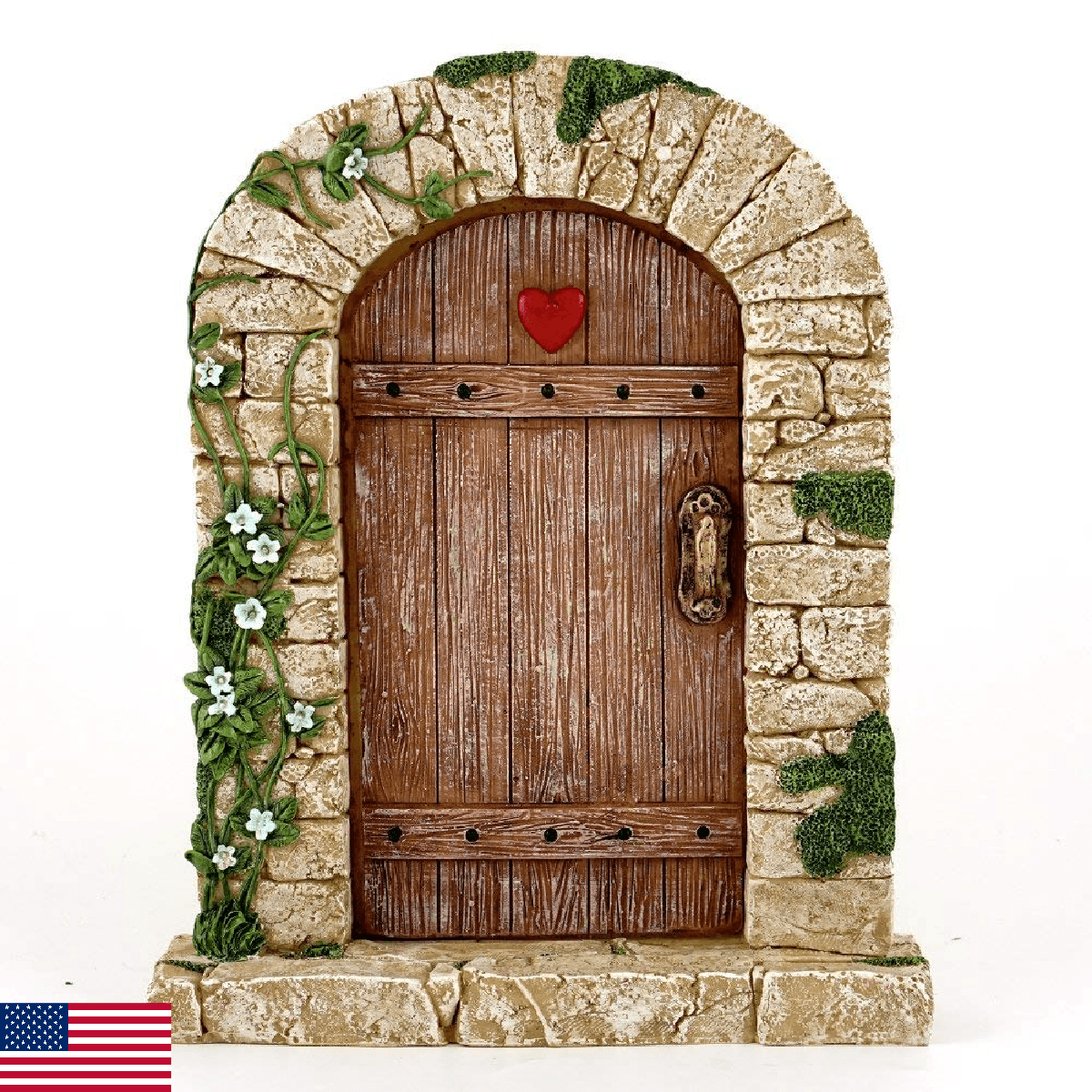 Top Collection 7" Miniature Fairy Garden & Terrarium Charming Cobblestone Door D - Image 1