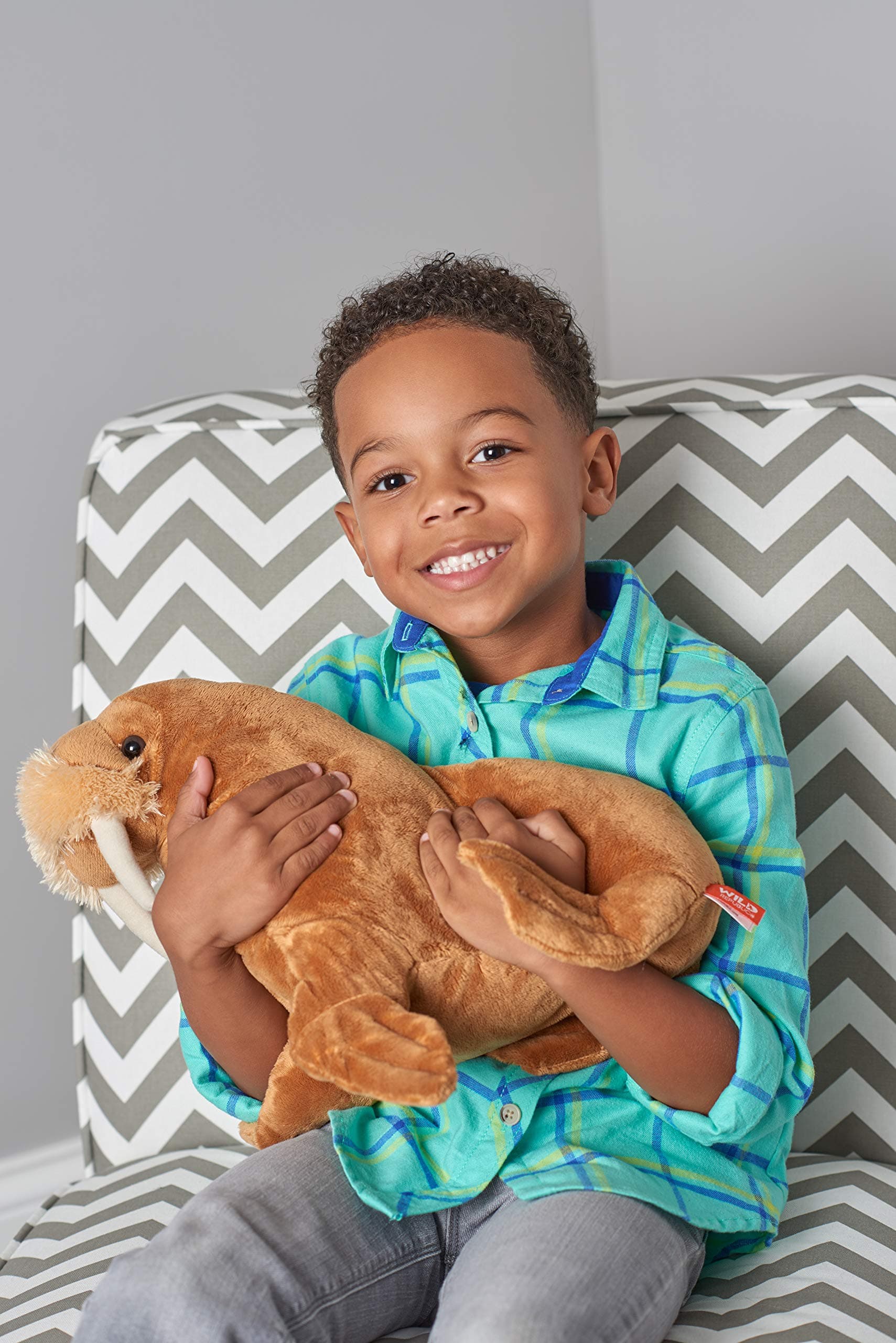 Wild Republic Walrus Plush, Stuffed Animal, Plush Toy, Gifts for Kids, Cuddlekin - Thumbnail 3