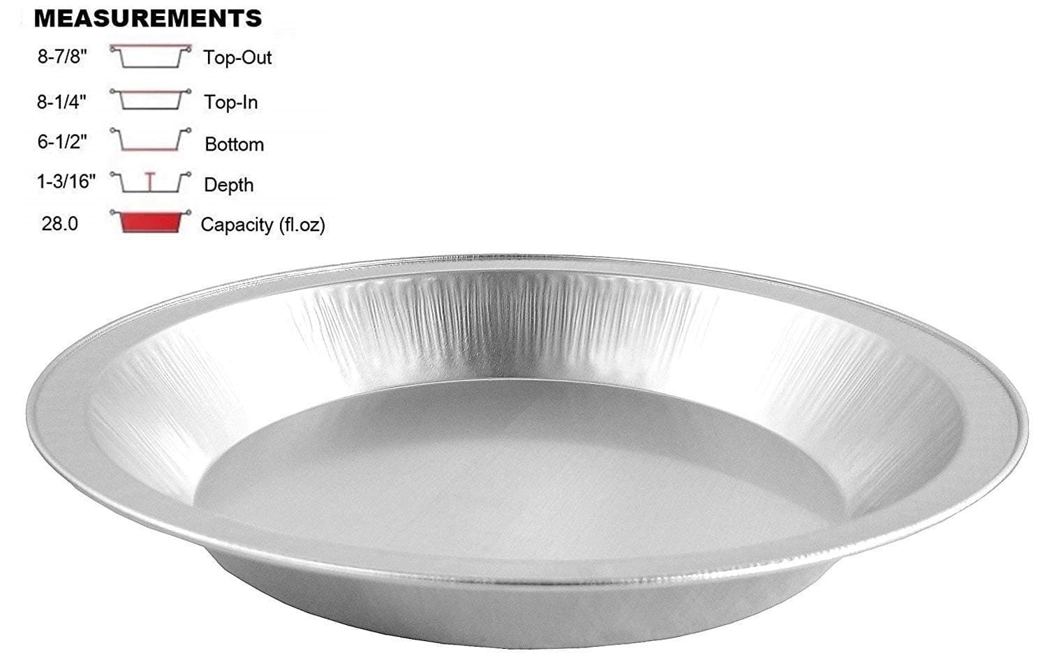 Handi-Foil Disposable Smooth-Wall Aluminum Pie Pans Plate Tin - 9" Aluminum Baki - Thumbnail 2