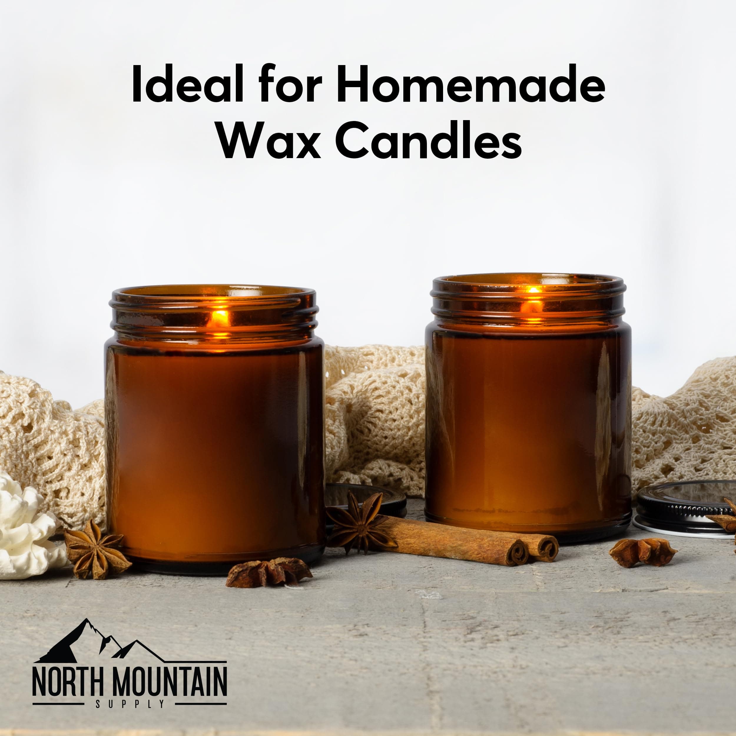 North Mountain Supply 9 Ounce Amber Glass Straight Sided Mason Canning Jars - wi - Thumbnail 5