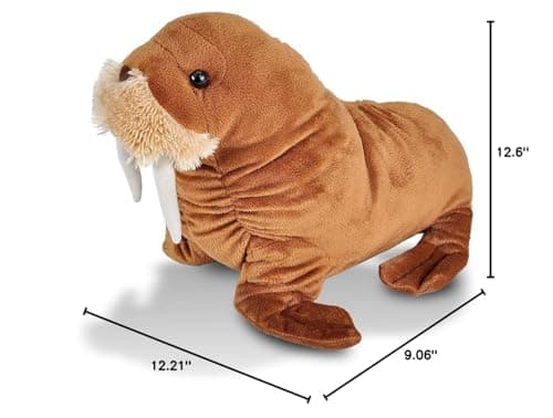Wild Republic Walrus Plush, Stuffed Animal, Plush Toy, Gifts for Kids, Cuddlekin - Thumbnail 4