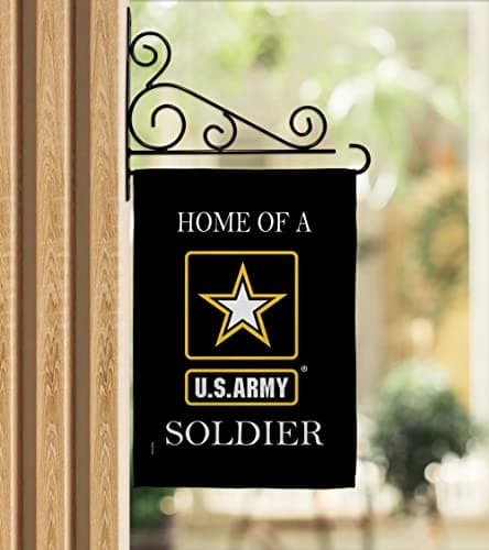 US Army Army Soldier Garden Flag Set Wall Holder Armed Forces Rangers United Sta - Thumbnail 12