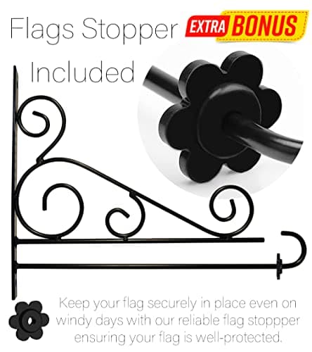 US Army Army Soldier Garden Flag Set Wall Holder Armed Forces Rangers United Sta - Thumbnail 11