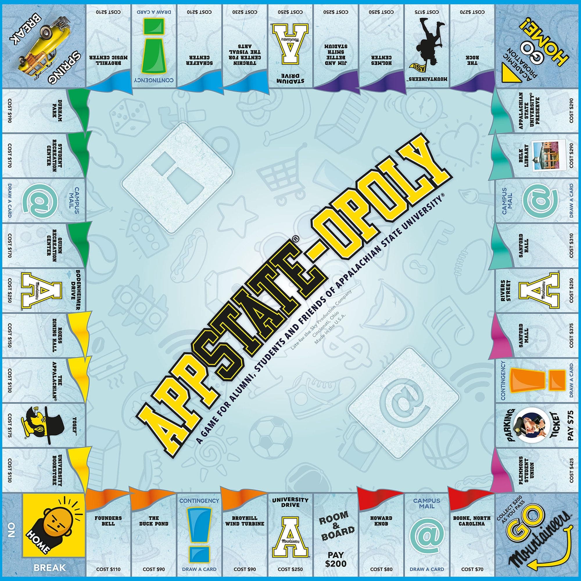 Late for The Sky App State-Opoly Board Game – Appalachian State University Campu - Thumbnail 3