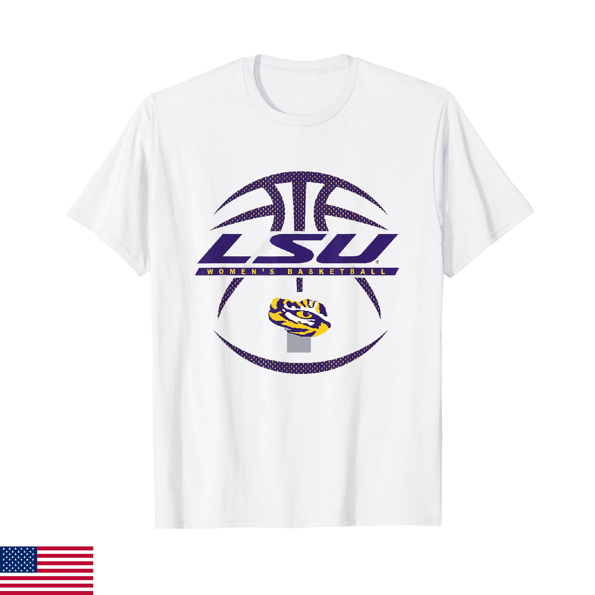 LSU Tigers Women's Basketball Rebound Officially Licensed T-Shirt - Image 1