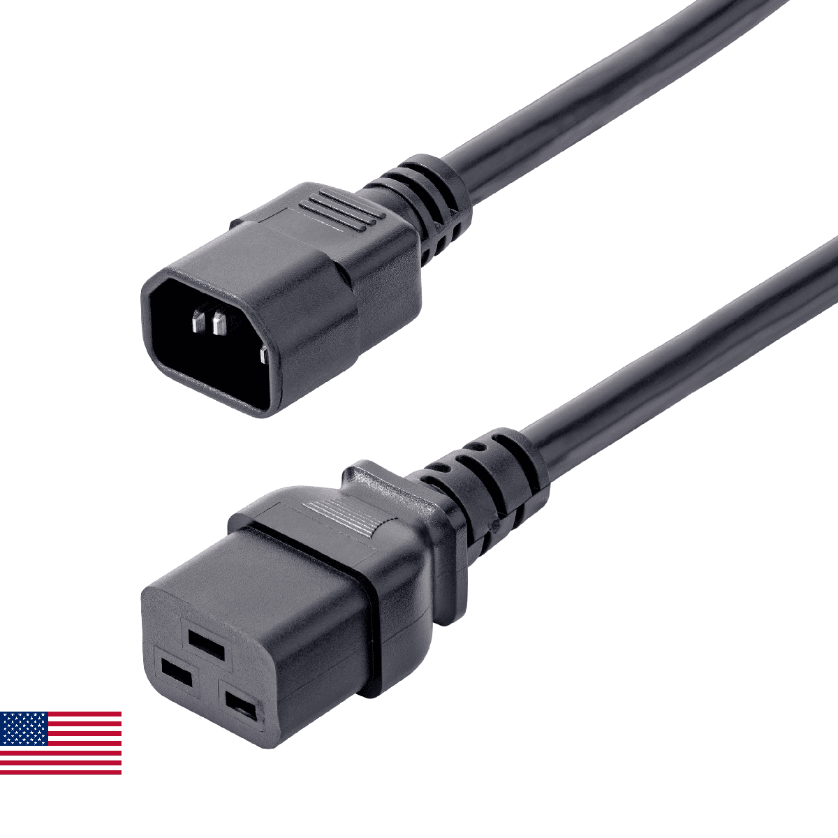 StarTech 6ft (1.8m) Heavy Duty Power Cord, C14 to C19, 15A 250V, 14AWG, PDU Powe - Image 1