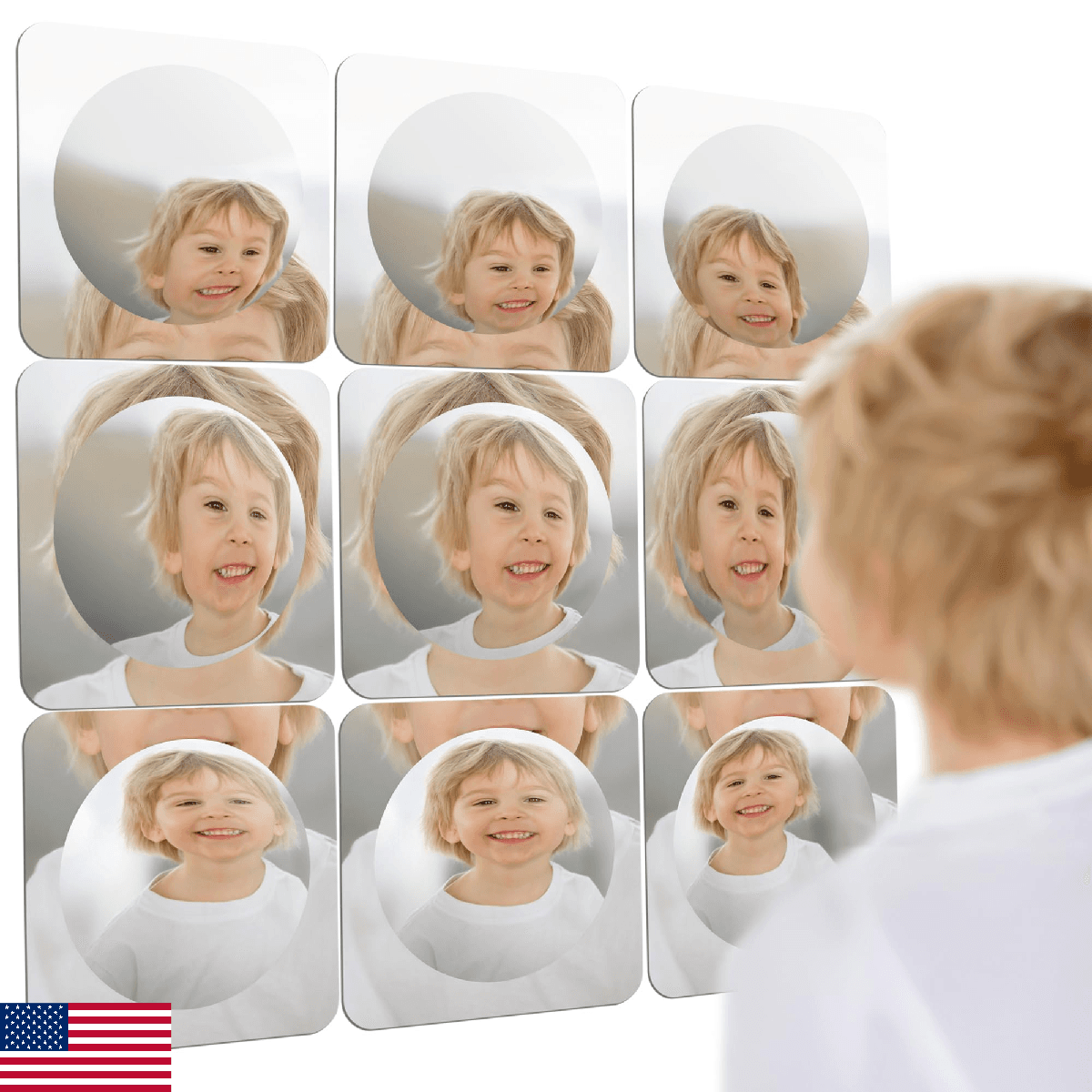 Special Supplies Sensory Bubble Wall Mirror - Interactive Acrylic Mirrors for Wa - Image 1