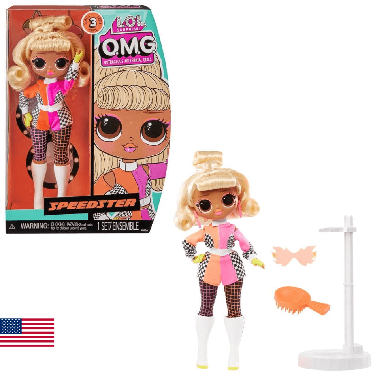 L.O.L. Surprise! O.M.G. Speedster Fashion Doll with Multiple Surprises and Fabul - Image 1