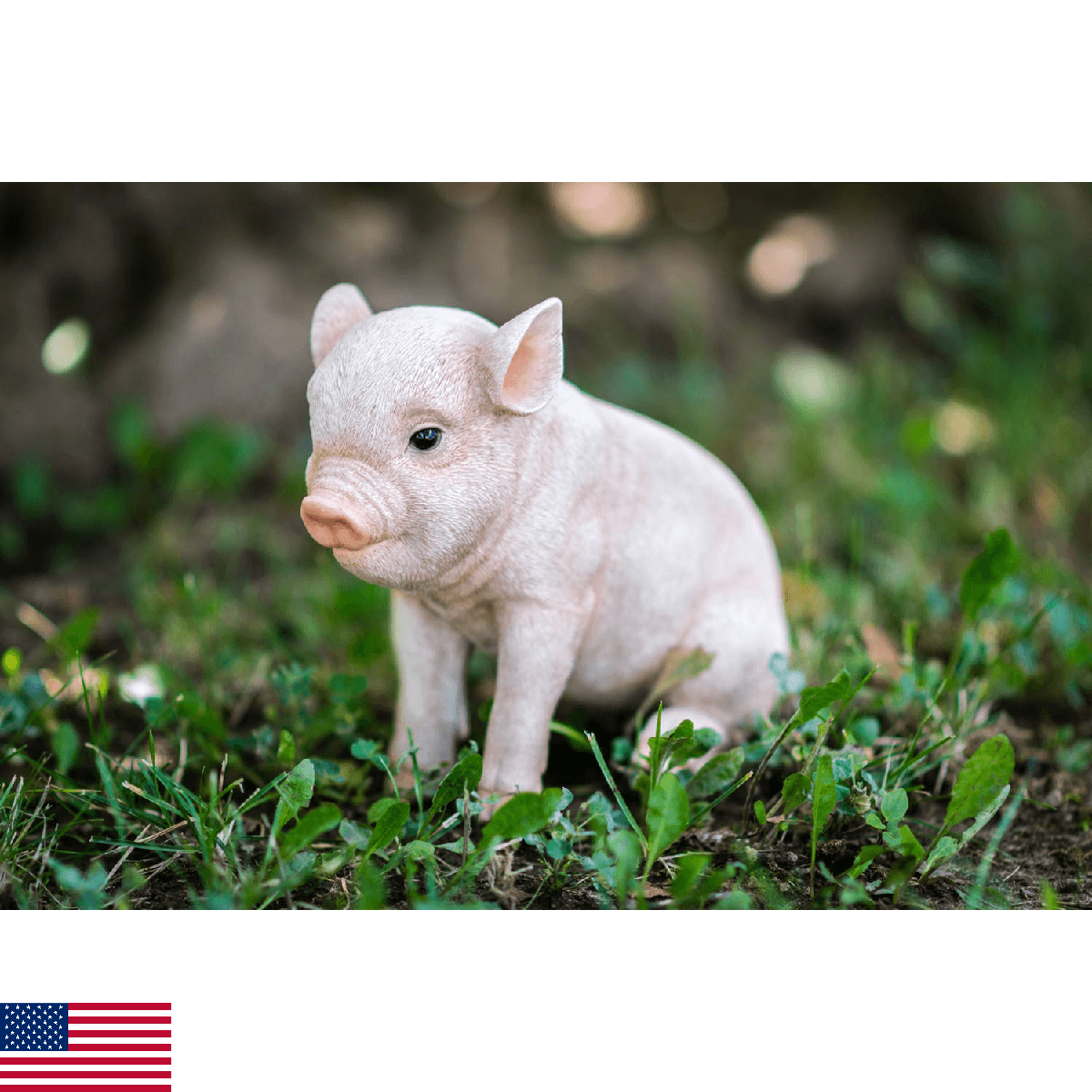 Hi-Line Gift Ltd Sitting Baby Pig 6" - Image 1