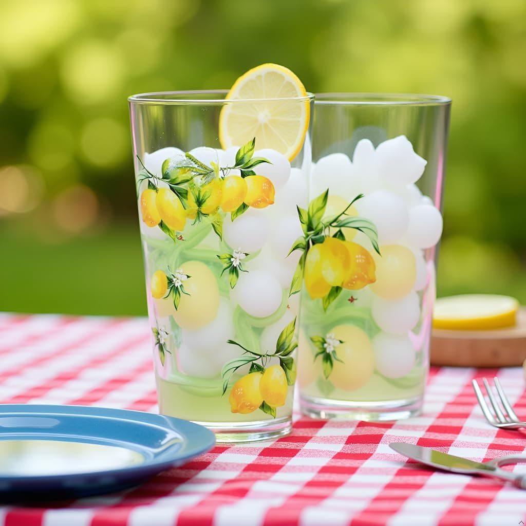 Reston Lloyd Calypso Basics Fresh Lemons 19 oz Acrylic Drinkware Set of 6 – BPA- - Thumbnail 9