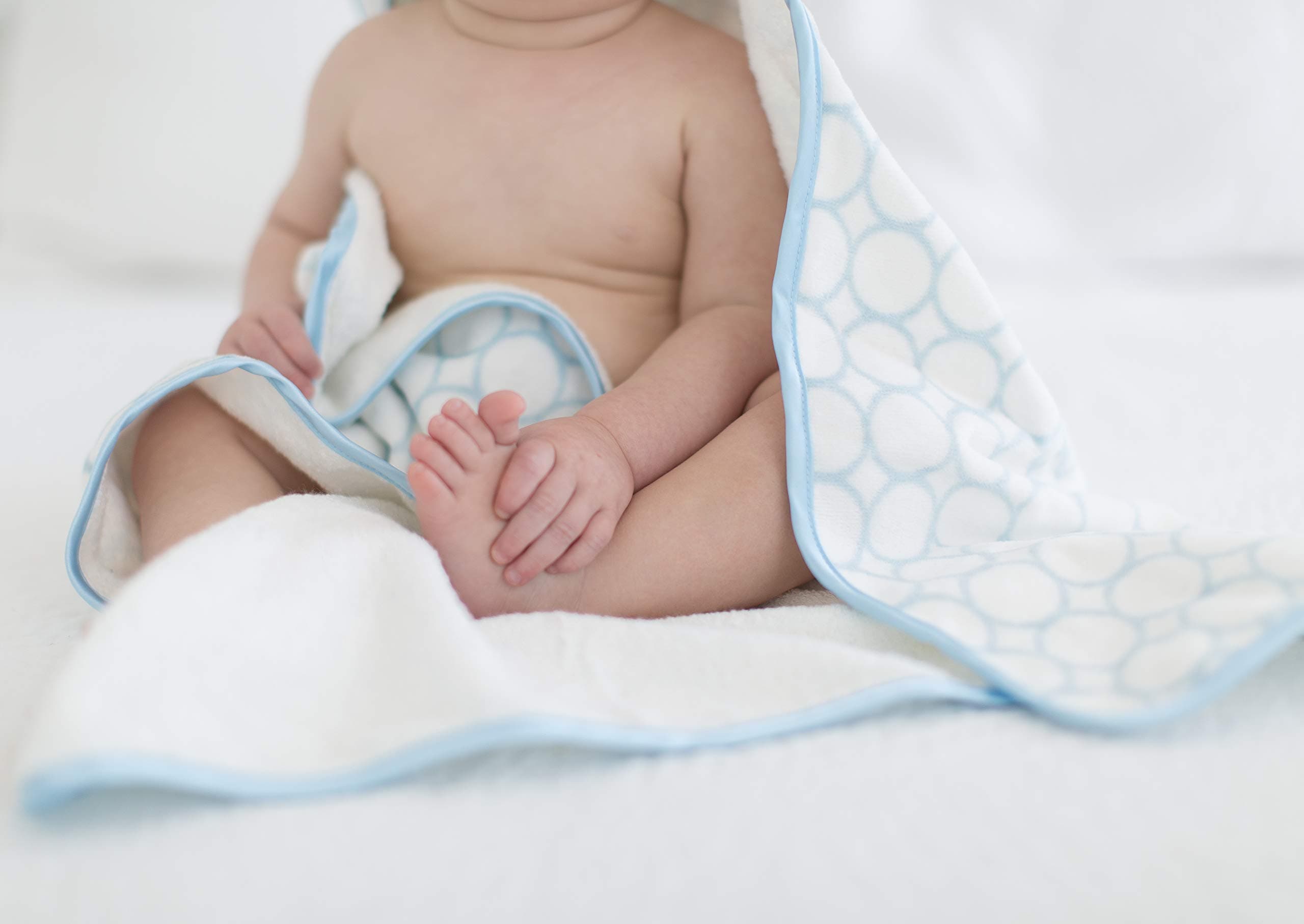 SwaddleDesigns Organic Cotton Terry Velour Hooded Towel for Baby/Toddler, Absorb - Thumbnail 6