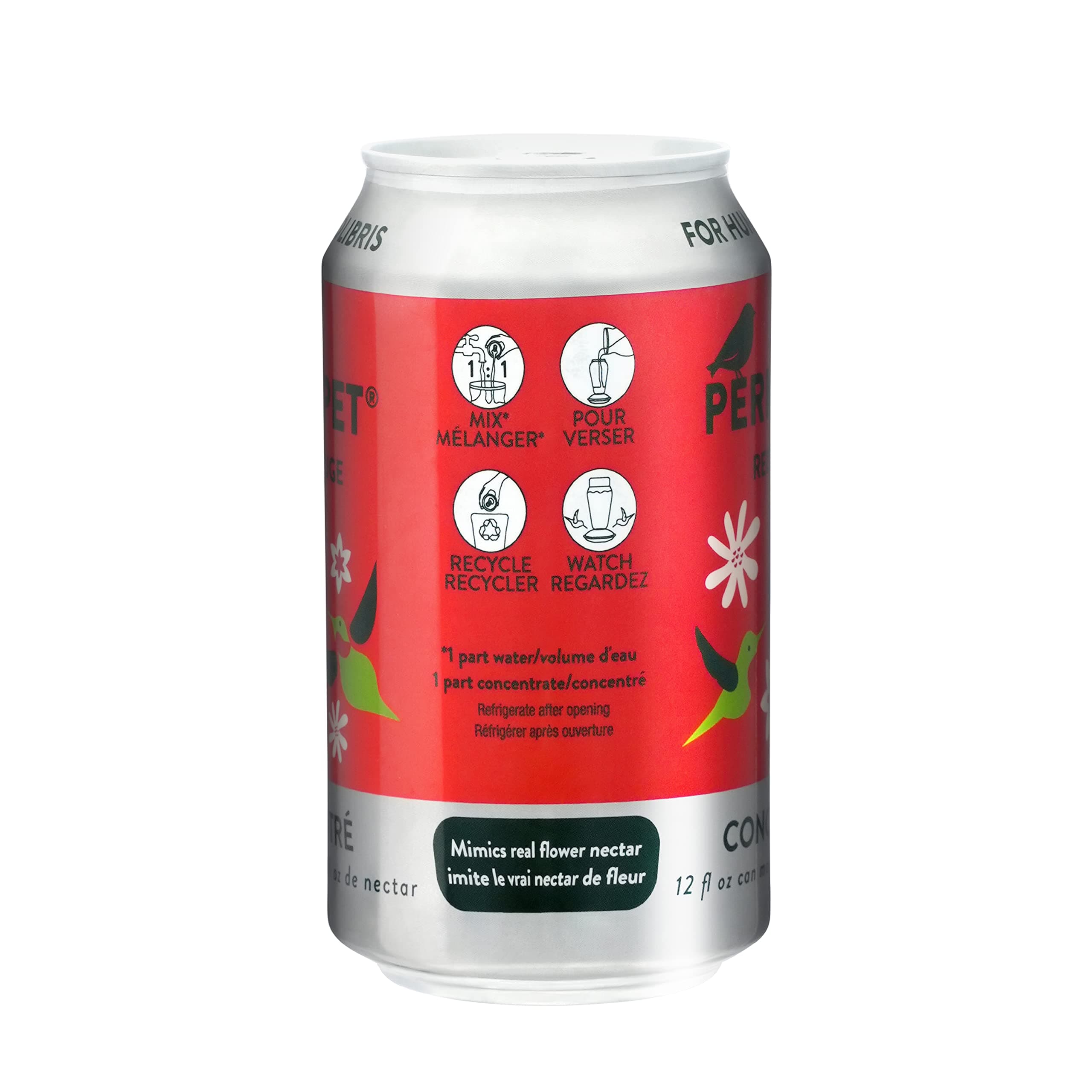 Perky-Pet Red Hummingbird Nectar Liquid Concentrate in Recyclable Aluminum Can – - Thumbnail 7