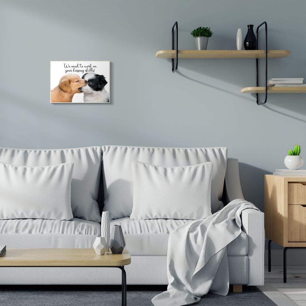 Stupell Industries Puppy Kiss Skills Phrase Young Love Quote, Designed by Ziwei - Thumbnail 2