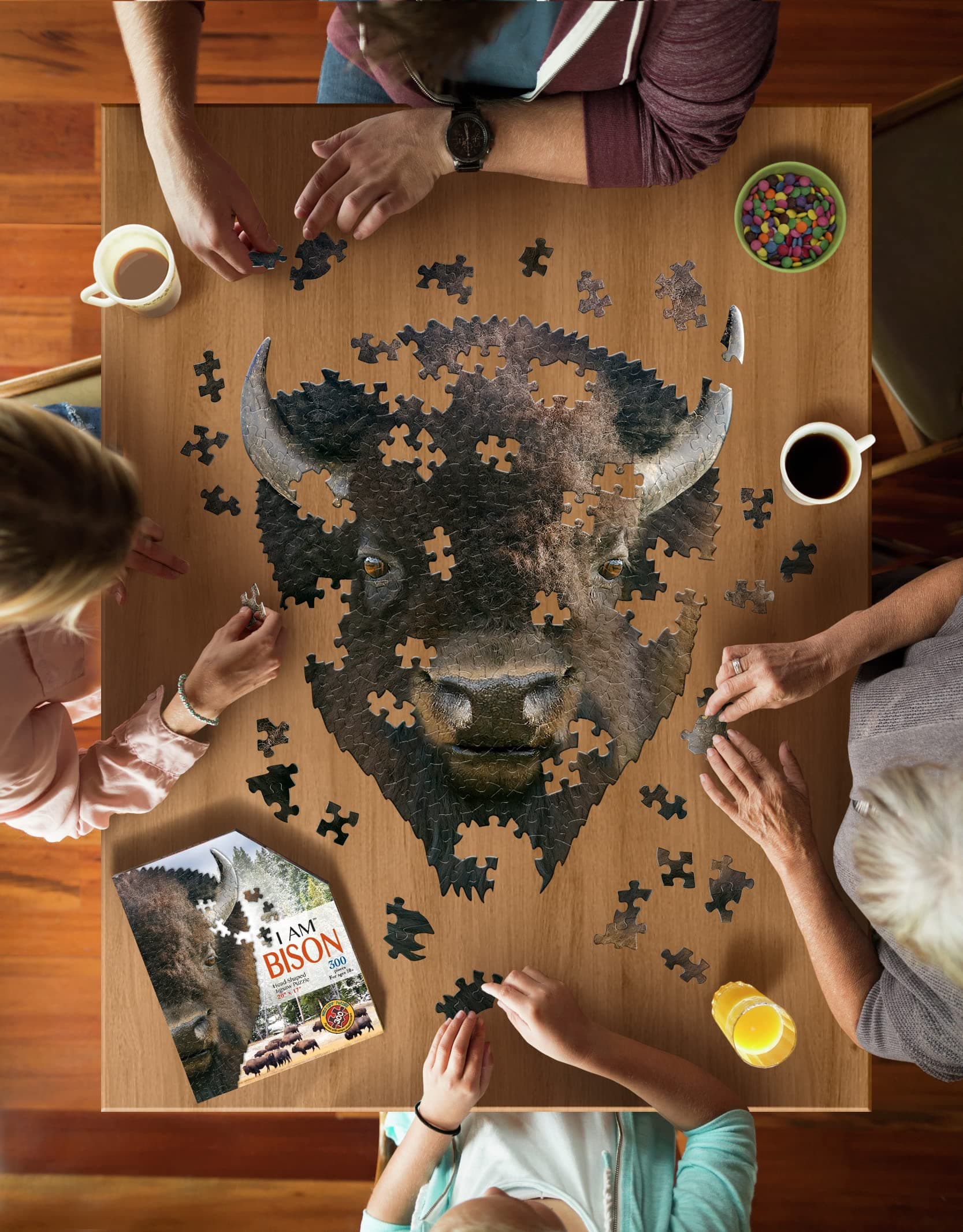 Madd Capp Puzzles - I AM Bison - 550 pieces - Animal Shaped Jigsaw Puzzle - Thumbnail 6