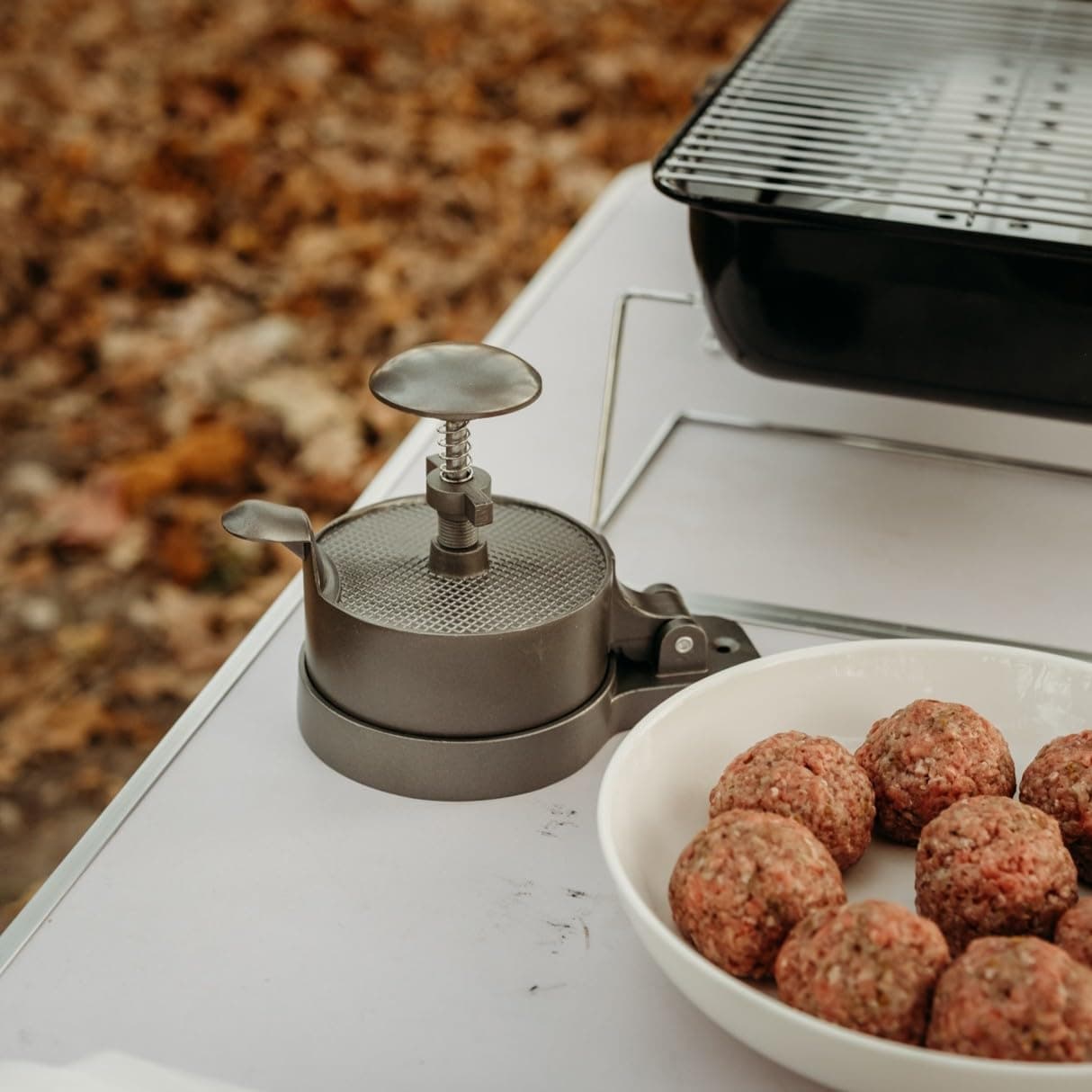 GasOne Hamburger Meat Burger Press – 4.9 x 7.3 x 5.7 in Cast Aluminum Burger Sma - Thumbnail 7