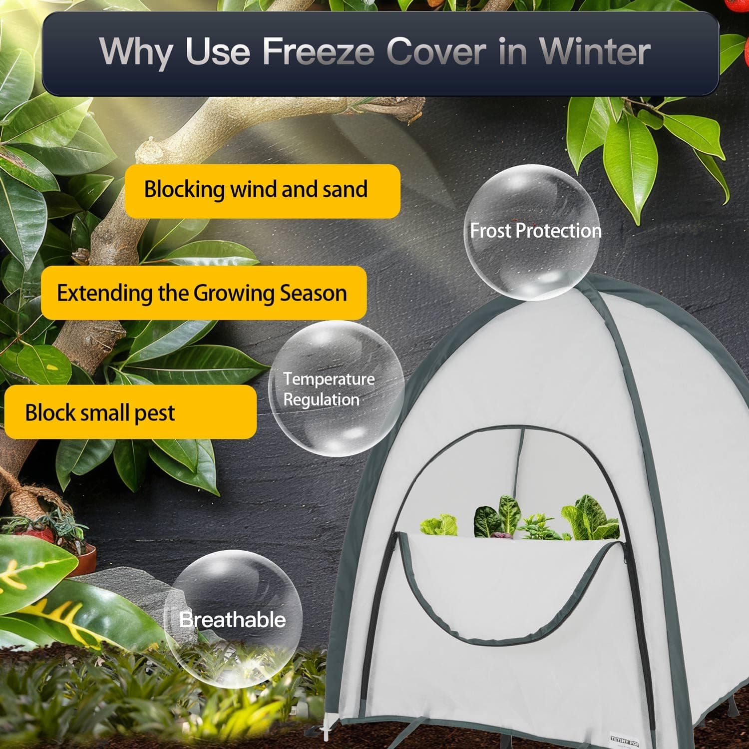 2pcs Small Garden Plant Covers Freeze Protection Snow Storm Frost Pests Non-Wove - Thumbnail 8