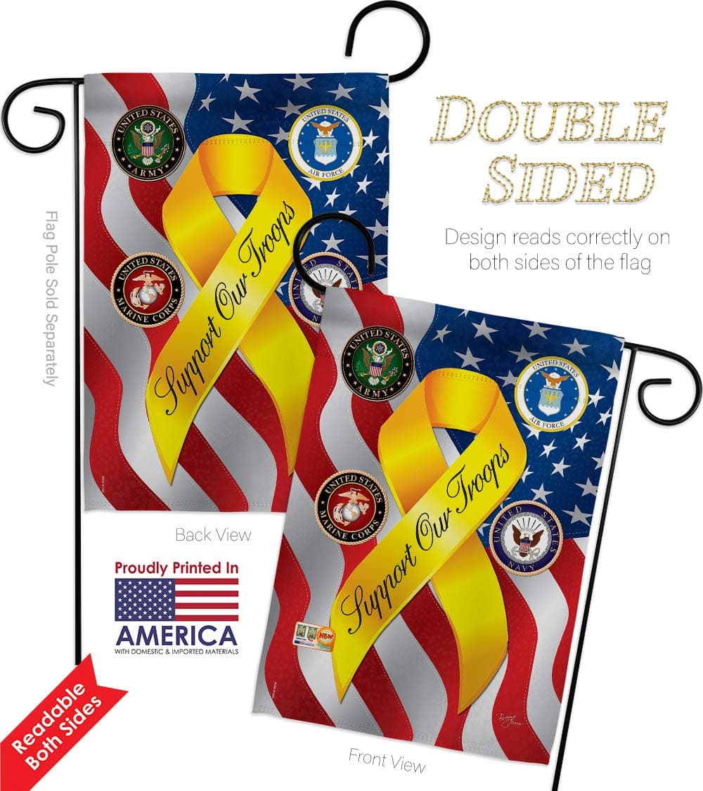 Breeze Decor GP108060-BOAF Support Our Troops Freedom Americana Military Impress - Thumbnail 3