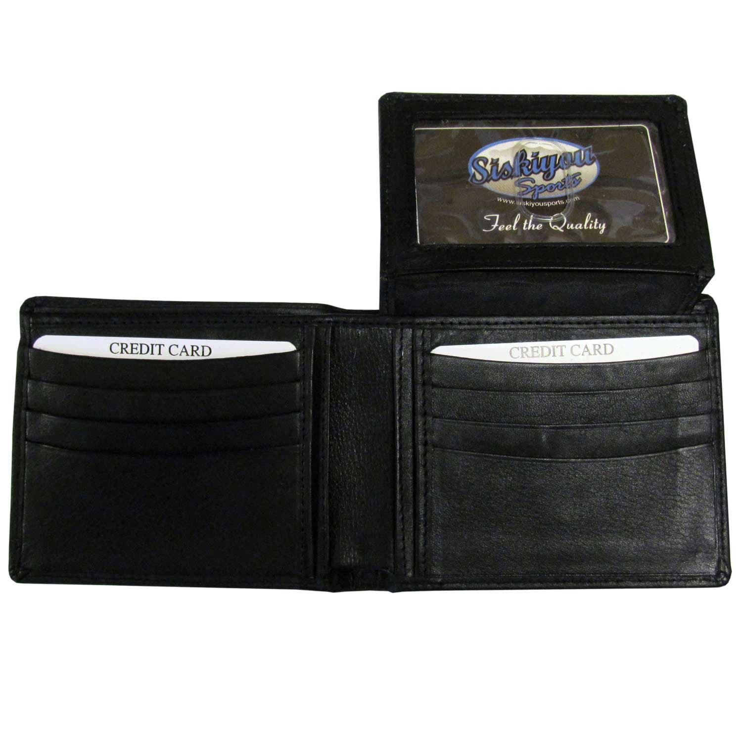 NCAA Siskiyou Sports Men's Auburn Tigers Leather Bi-fold Wallet Black - Thumbnail 2