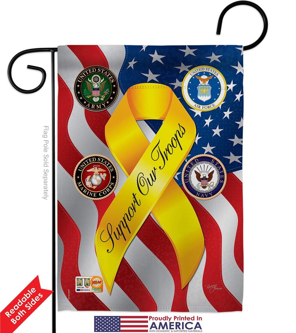 Breeze Decor GP108060-BOAF Support Our Troops Freedom Americana Military Impress - Thumbnail 2