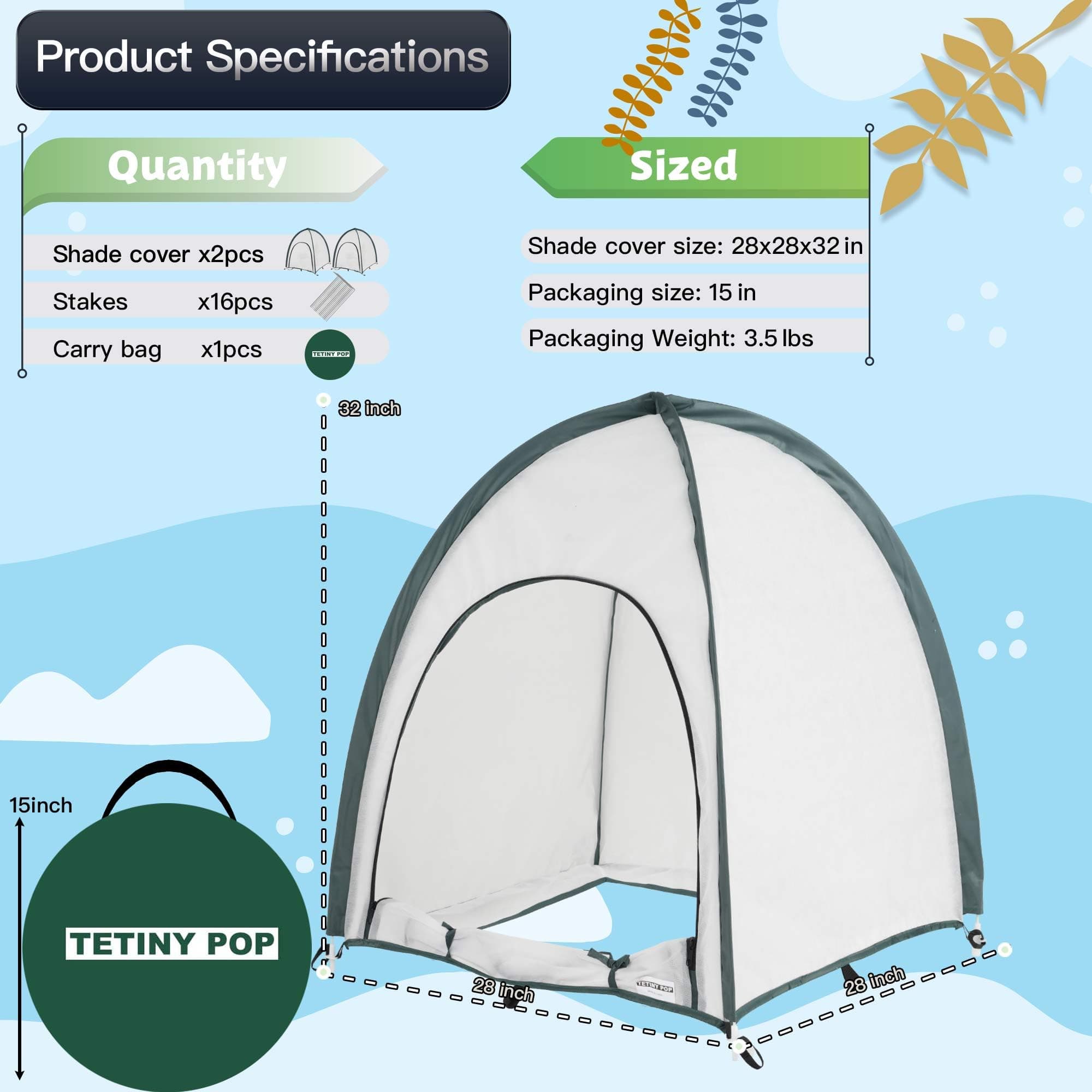 2pcs Small Garden Plant Covers Freeze Protection Snow Storm Frost Pests Non-Wove - Thumbnail 3