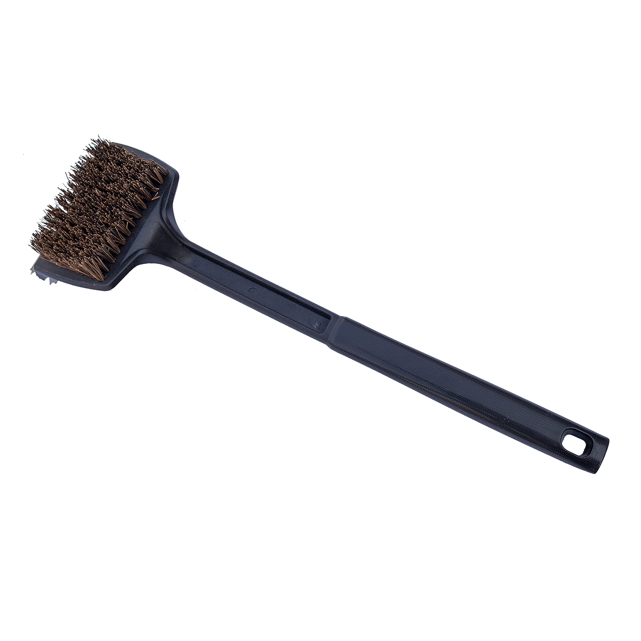 Dyna Glo 18" Flat Top Grill Brush w. Palmyra Bristles and Stainless Steel Scrape - Thumbnail 2